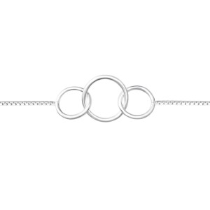 Bratara din argint cu pandantiv 3 inele model DiAmanti DIA37858 (Argint 925‰ 1,6 g.)